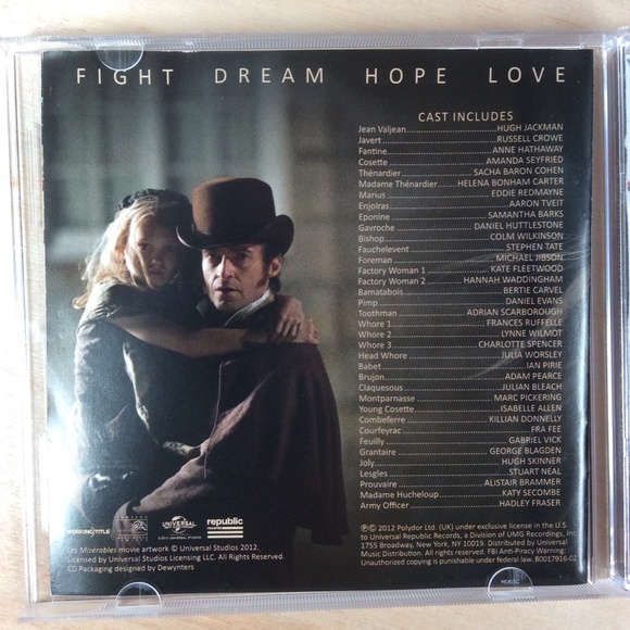 Highlights From The Motion Picture Soundtrack Les Miserables CD 2012 - Picture 7 of 9